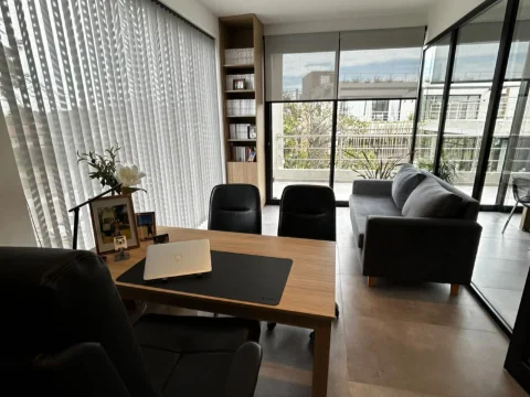 Espacio de trabajo de la oficina de Bella Vista del estudio Franceschi & Florian
